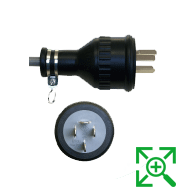 Power cord with 3-phase plug